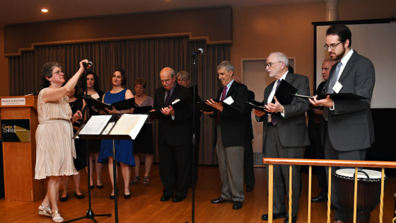 Choir singing at Diocese Fall River Event