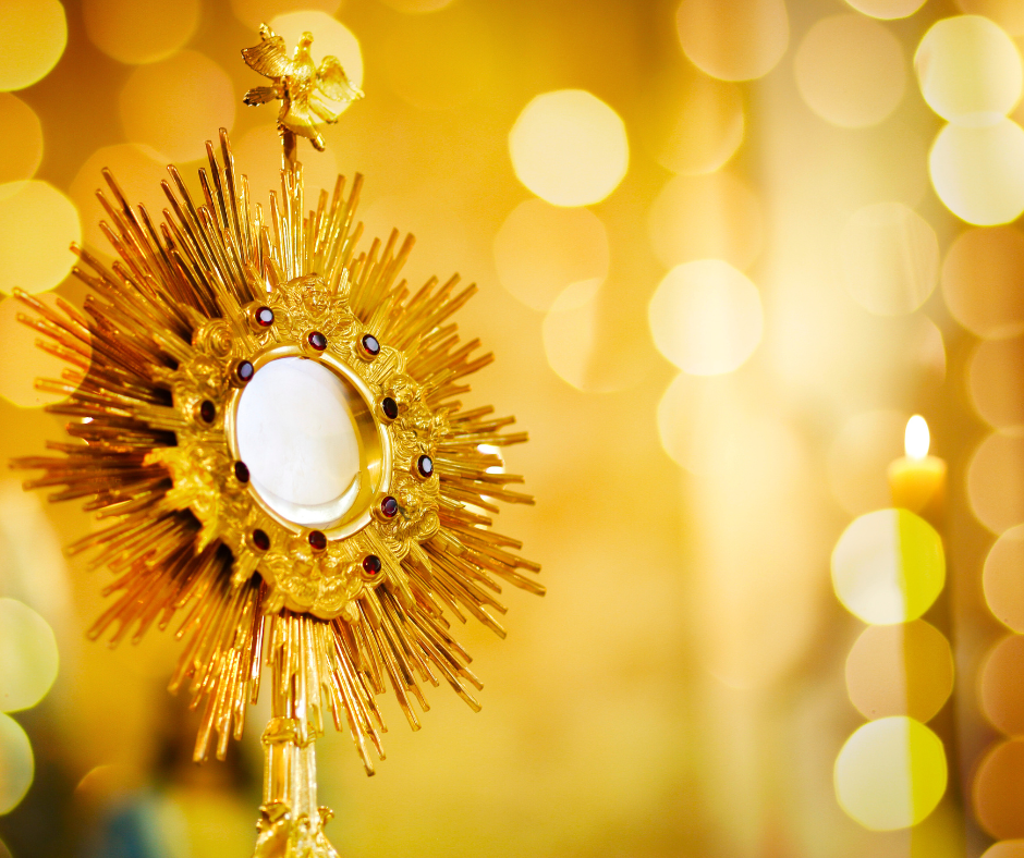 Eucharistic Adoration Gold Monstrance