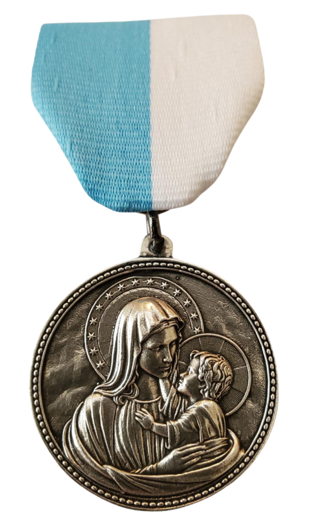 Medal on ribbon_Blessed Mother Mary with Infant Jesus